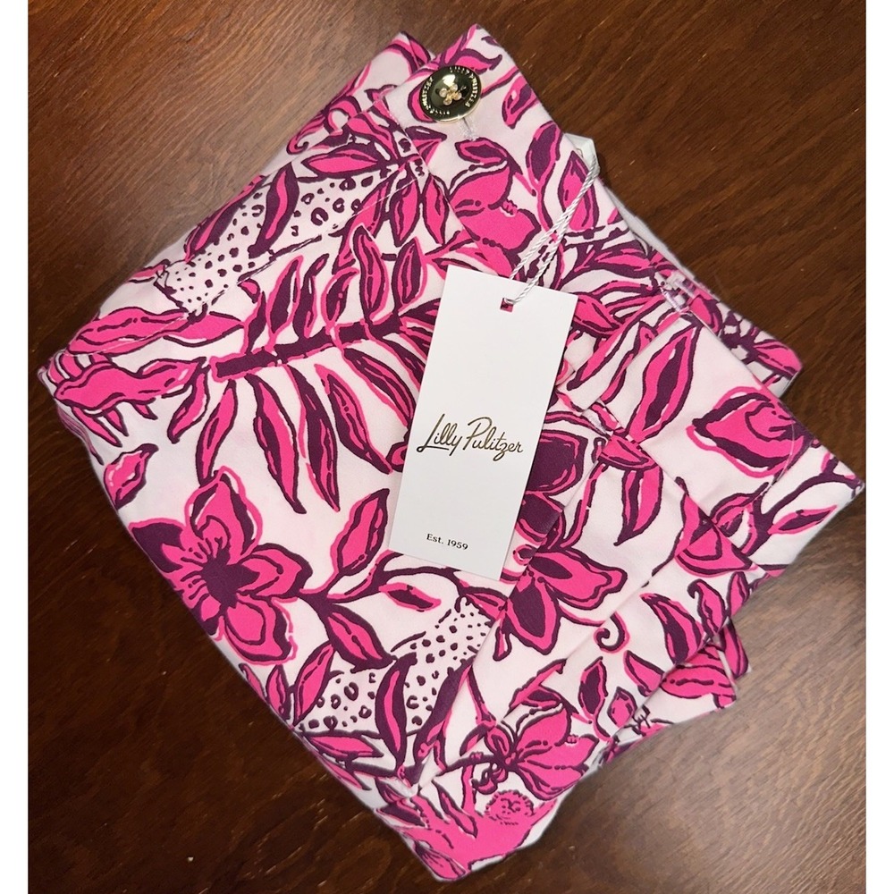 Lilly‎ Pulitzer Gretchen High Rise Shorts Elderflower Blossom Lil Escape Plan 2